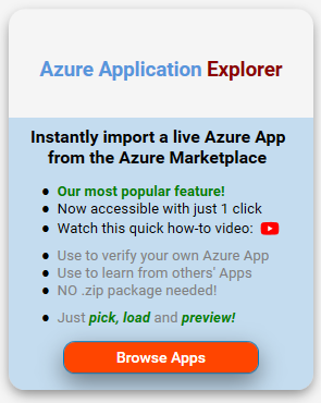 Azure Application Explorer: How to view every Azure Marketplace Application's createUiDefinition & ARM template in seconds